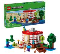 LEGO Minecraft La Casa-Dinamita de la Selva de Juguete - Función Explosión - Barco de Juguete, Animales y Figuras de Steve, Creeper y Zombi - Regalo Gamer para Niños y Niñas de 8+ Años 21275