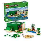 LEGO Minecraft La Casa-Tortuga de la Playa - Casa de Juguete con Figuras de Animales y Criaturas - Accesorios Inc. Mesa de Trabajo - Regalo Gamer para Niños y Niñas de 8+ Años 21254