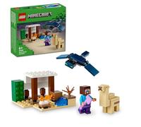LEGO Minecraft La Expedición de Steve al Desiert - Casa de Juguete con 3 Figuras Inc. Steve, Mesa de Trabajo y Hacha Encantada - Regalo Gamer para Niños y Niñas de 6+ Años 21251