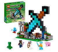 LEGO Minecraft La Fortificación-Espada, Juguete de Construcción, Minifiguras Creeper, Soldado, Guerrero y Esqueleto, Regalo Niños y Niñas de 8 Años o Más 21244