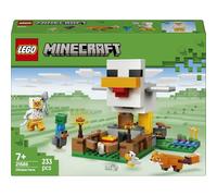 LEGO Minecraft La Granja de Gallinas 21585 | Juguetes para niños de 7+ años, minifigura de zombi bebé y figura de zorro, granja de juguete, regalo gamer, 233 piezas