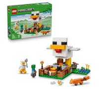 LEGO Minecraft La Granja de Gallinas - Granja de Juguete con Minifiguras del Fan del Pollo, Zombi Bebé y Figura de Zorro - Regalo Gamer para Niños y Niñas de 7+ Años - 21585
