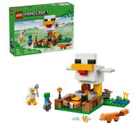 LEGO Minecraft La Granja de Gallinas - Granja de Juguete con Minifiguras del Fan del Pollo, Zombi Bebé y Figura de Zorro - Regalo Gamer para Niños y Niñas de 7+ Años - 21585