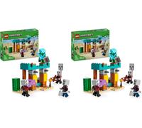 LEGO Minecraft La Patrulla del Desierto de los Maldeanos - Juguete Interactivo con Figuras de Maldeanos y Caballero Cactus - Regalo Gamer para Niños y Niñas de 7+ Años Fans del Videojuego 21267