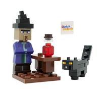 LEGO Minecraft Mini Set: Minifigura de bruja con gato negro y poción