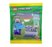 LEGO Minecraft: Minifigura de Steve con horno y armadura de diamante