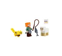 LEGO Minecraft: paquete combinado de Alex con oveja ocelote y pez