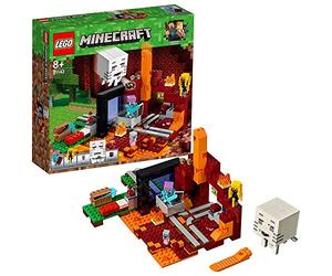 LEGO Minecraft - Portal al Infierno, Juguete de Construcción Educativo y Divertido del Videojuego para Niños y Niñas de más de 8 Años (21143)