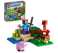 LEGO Minecraft The Creeper - Juguete de construcción de emboscada 21177, Juego de simulación de Batalla Zombi, Regalo para niños, niños y niñas a Partir de 7 años, minería de minerales y Cuidado de