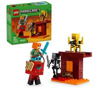 LEGO Minecraft The Nether Lava Battle Building Toy Set with an Alex Figure, plus
