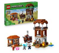 LEGO Minecraft El Puesto de Avanzada de los Saqueadores y el Devastador - Fortaleza de Juguete - Figura Articulada de Devastador con Mandíbula Móvil - Regalo Gamer para Niños y Niñas de 9+ Años 21278