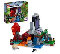 LEGO Minecraft The Ruined Portal 21172 Building Kit; Fun Minecraft Toy for Kids with Steve and a Wither Skeleton; New 2021 (316 Pieces)