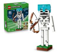LEGO Minecraft The Skeleton Toy - Figure w/Diamond Helmet, Bow & Arrow and Grass