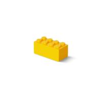 LEGO Mini Box 8 Knobs Yellow - Versatile Small Storage Box for Snacks, Jewellery, Hair Accessories, and Souvenirs - Safe, Easy to Clean, 46 x 92 x 43 mm