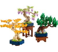 LEGO Botanicals Minibonsáis - 3 Plantas Artificiales con Hojas Intercambiables y 2 Soportes para Exposición - Maquetas para Adultos - Decoración Feng Shui - Regalo para Mujeres y Hombres 10373