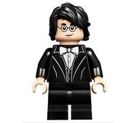 LEGO Minifigura de pajarita blanca con traje negro de Harry Potter dividida de 75948 (embolsada)
