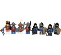 LEGO Minifiguras de caballero: figuras de caballero de león y halcón, caballeros negros Falcon, caballeros de león y halcón