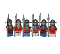 LEGO Minifiguras de caballero halcón caballero león figuras Black Falcon Knights (6 caballeros de león), color negro