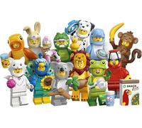 LEGO Minifigures 28.ª Edición: Animales - Caja Sorpresa con 1 de 12 Juguetes - Figuras de León, Gato y Perro - Relleno para Piñatas de Cumpleaños Infantil para Niños y Niñas de 5+ Años - 71051
