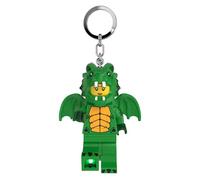 LEGO Minifigures - Llavero de luz - Traje de dragón niña - Figura de 3 pulgadas de alto (KE224H), verde, grande - 3 pulgadas de alto, Verde, Large - 3 inches tall