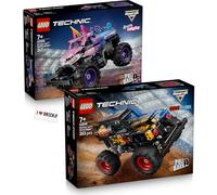 Lego Monster Jam Bundle con 42219 y 42220 - Lego Sparkle Smash y Grave Digger, incluye azulejo impreso