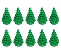 LEGO NEW 10 pcs GREEN PINE TREE SMALL 2x2x4 Plant Christmas City Town Building Forest Greenery Foliage Train Pack set boy girl part piece