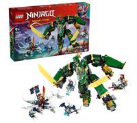 LEGO Ninjago 2 en 1 Meca Reactor de Lloyd - Figura Articulada Transformable en Avión Reactor - 5 Minifiguras Inc. Sora y Lloyd - Moto y Dragón de Juguete - Regalo para Niños de 9+ Años 71845