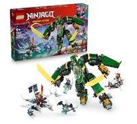 LEGO Ninjago 2 en 1 Meca Reactor de Lloyd - Figura Articulada Transformable en Avión Reactor - 5 Minifiguras Inc. Sora y Lloyd - Moto y Dragón de Juguete - Regalo para Niños de 9+ Años 71845