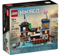 LEGO NINJAGO 40704 Juego de construcción de micro muelles: versión en miniatura de muelles NINJAGO City con mercado, sala de espera, sala de juegos y apartamentos (275 piezas)