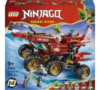LEGO Ninjago Bounty Terrestre - Set Ninja 3en1 se Transforma en Barco Volador, Coche y Moto - 6 Minifiguras - Regalo de Cumpleaños para Niños de 9+ Años y Fans de El Renacer de los Dragones - 71869