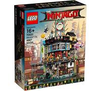 LEGO Ninjago - Ciudad de NINJAGO, edificio ninja de juguete con figuras de guerreros y barco de pesca tradicional (LEGO 70620)