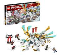 LEGO Ninjago Criatura Dragón de Hielo de Zane 2en1, Animal de Juguete o Figura de Acción de Guerrero Dragontino, Accesorios y 5 Minifiguras Ninjas 71786