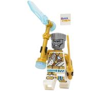 LEGO Ninjago Crystalized: Minfigure dorada de Zane con arma de hielo