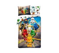 Lego Ninjago Funda de Edredón & Europeo Almohada Solo Algodón Crew Múltiple