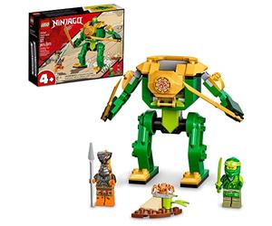 LEGO NINJAGO Lloyd’s Ninja Mech 71757 Beginner Set Featuring a Ninja Battle Toy, NINJAGO Lloyd and a Snake Figure; Building Kit for Kids Aged 4+ (57 Pieces)