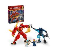 LEGO Ninjago Meca Elemental del Fuego de Kai, Figura Roja de Acción Articulada y Minifigura de Zane y 3 Personajes para el Juego de Batalla Ninja, Regalo para Niños y Niñas de 7 Años o Más 71808