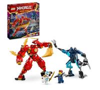 LEGO Ninjago Meca Elemental del Fuego de Kai, Figura Roja de Acción Articulada y Minifigura de Zane y 3 Personajes para el Juego de Batalla Ninja, Regalo para Niños y Niñas de 7 Años o Más 71808