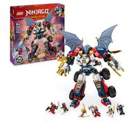 LEGO Ninjago Meca Ultra Combo de Zane Set de Construcción “4 en 1” con Coche de Juguete, Avión Jet y Figura de Dragón, Juego Ninja con 6 Minifiguras, Regalo para Niños y Niñas de 9 Años o Más 71834