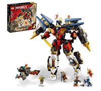 LEGO NINJAGO Ninja Ultra Combo Mech 4 en 1 Set 71765 con coche de juguete, avión jet y tanque juguetes más 7 minifiguras