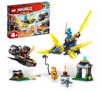 LEGO NINJAGO Nya and Arin's Baby Dragon Battle 71798 Ninja Building Toy cuenta con un chorro, 2 dragones, 3 minifiguras y Baby Riyu, idea de regalo para niños a partir de 4 años