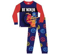 LEGO Ninjago Pijama Niño, Pijama Infantil De Manga Larga, Conjunto De Pijamas Ninja para Niños, Azul 6-7 Años