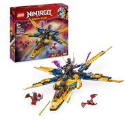 LEGO Ninjago Super Jet de la Tormenta de RAS y Arin, Juguete de Construcción con Dron Desmontable, Vehículo Combinado con 3 Minifiguras, Regalo de Cumpleaños para Niños y Niñas de 8 Años o Más 71833