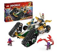 LEGO NINJAGO Vehículo Combinado del Equipo Ninja, Juego de Aventuras '4 en 1' con Planeador, Todoterreno de Carreras, 2 Motos de Juguete, 6 Minifiguras, Regalo para Niños y Niñas de 9 Años o Más 71820