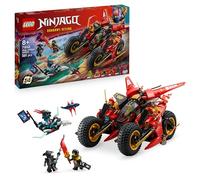 LEGO Ninjago Vehículo de Combate Ninja - Set de Construcción Transformable a 2 Motos Ninja y Avión Reactor de Juguete - 6 Minifiguras Inc. Kai y Cole - Regalo para Niños de 8+ Años 71844