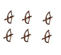 LEGO Paquete de 6 arco y flecha, marrón rojizo