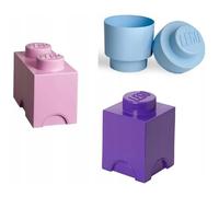 LEGO - Paquete múltiple de ladrillos de almacenamiento, cajas de almacenamiento apilables, juego de 3 piezas, organizador LEGO perfecto, solución de almacenamiento de escritorio y unidad de