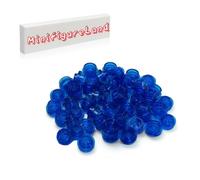 LEGO Parts and Accessories - Transparent Dark Blue Round 1 X 1 Plates (100 Pieces)