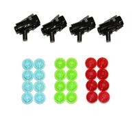 LEGO Parts and Pieces: Black Stud Shooter Blaster with Ammo x4