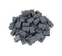 LEGO Parts and Pieces: Dark Gray (Dark Stone Grey) 1x2 Masonry Profile Brick x50