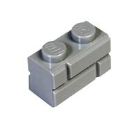 LEGO Parts and Pieces: Light Gray (Medium Stone Grey) 1x2 Masonry Profile Brick x100